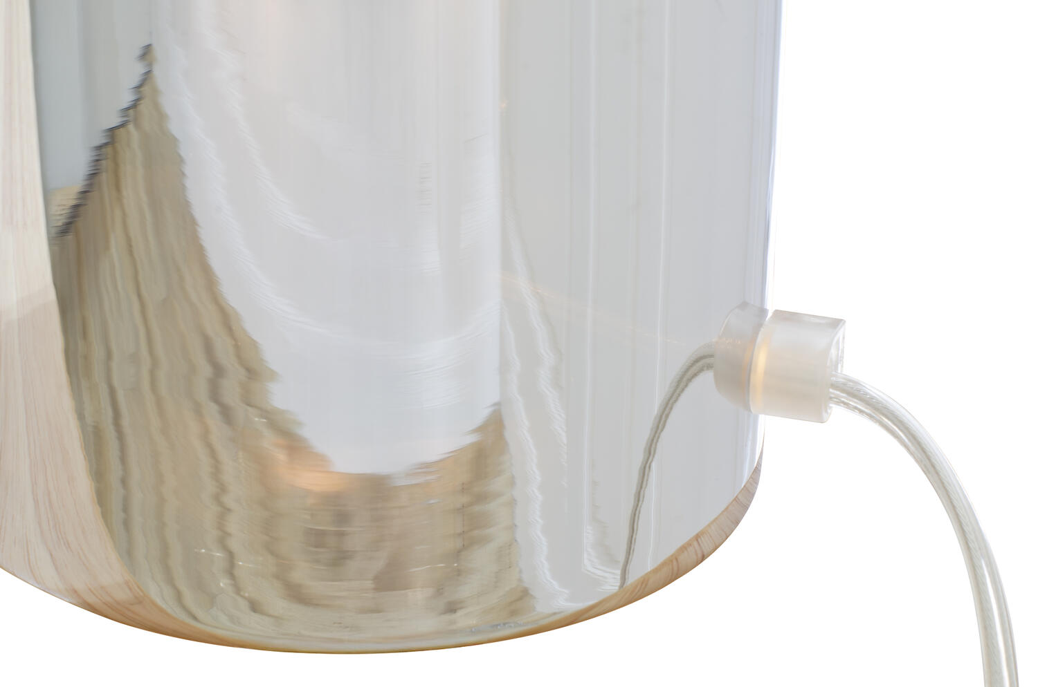 Foza bordlampe, H19 cm - kromfarvet glas
